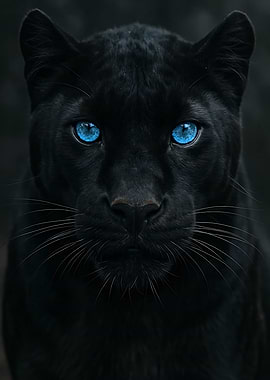Black Panther with Blue Eyes