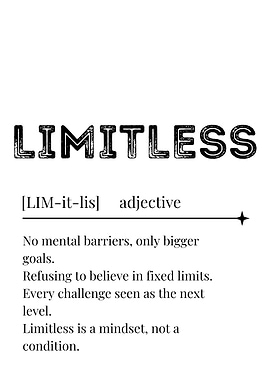 Limitless Definition Poster