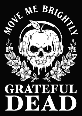 Grateful Dead Skull Apple Headphones