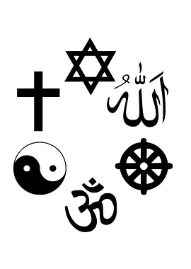 Religious Symbols Collage