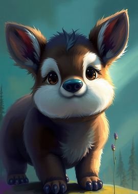 Cute Cartoon Fennec Fox