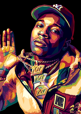 Big Scarr Rapper Pop Art