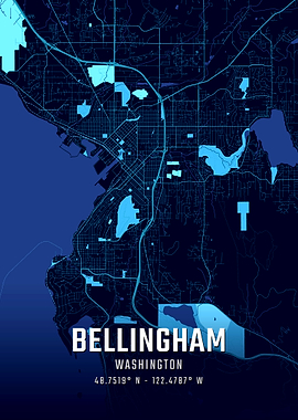 Bellingham Washington Midnight City Map