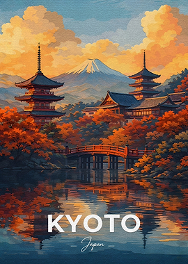 Kyoto Japan Autumn Landscape