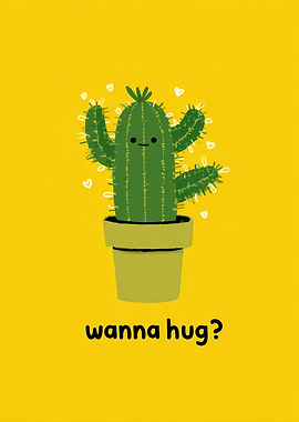Cute Cactus Wants a Hug