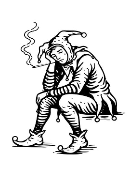 Jester Smoking a Cigarette
