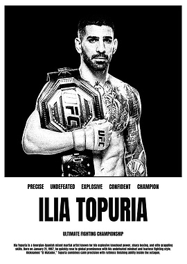 Ilia Topuria UFC Champion Poster