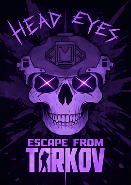 Escape From Tarkov Headshot Skull Poster