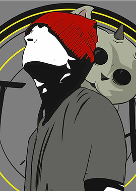 Character with Skull Companion. Twenty One Pilots