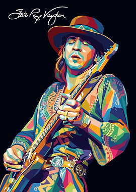 Stevie Ray Vaughan Pop Art Portrait