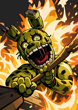 Springtrap in Flames