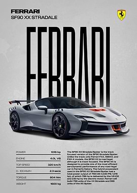 Ferrari SF90 XX Stradale Poster