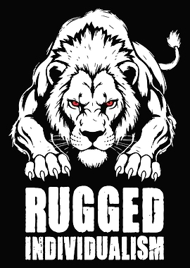 Rugged Individualism Lion Art