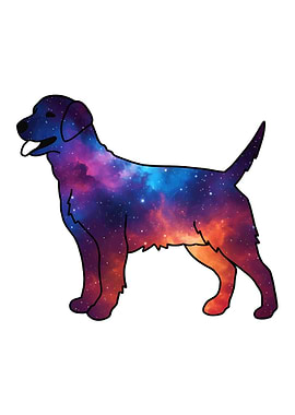 Galaxy Dog Silhouette