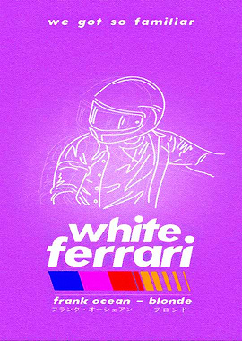 Frank Ocean White Ferrari Poster