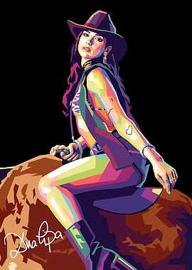Dua Lipa in Pop Art Style