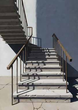 Outdoor Staircase with Shadows