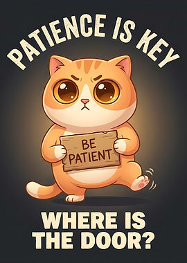 Cute Cat 'Patience is Key' Meme