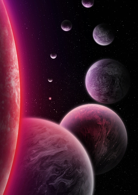 Cosmic planets in vibrant colors