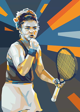 Jasmine Paolini in Pop Art Style