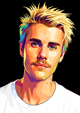 Justin Bieber Pop Art Portrait