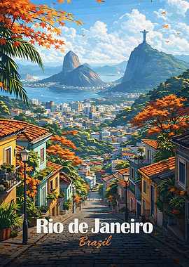 Rio de Janeiro Cityscape with Christ the Redeemer