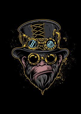 Steampunk Monkey with Top Hat