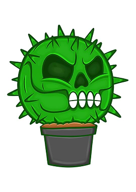 Skull Cactus in a Pot