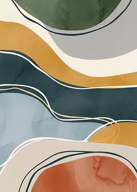 Abstract Wavy Organic Shapes