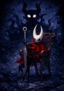 Hornet and the Radiance from Hollow Knight