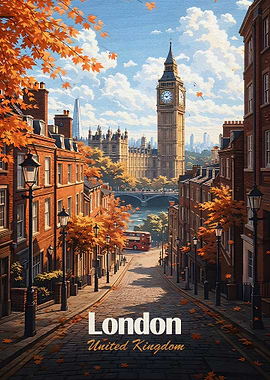 Autumn in London with Big Ben