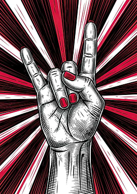 Rock On Hand Gesture