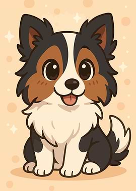 Cute Cartoon Dog Sitting