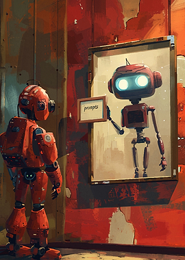 Robot Looking at Reflection