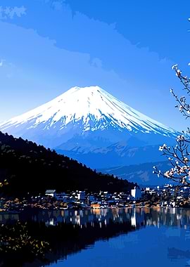 Mount Fuji and Lake