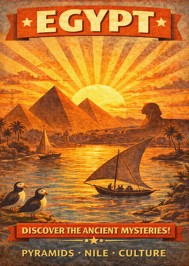 Vintage Egypt Travel Poster