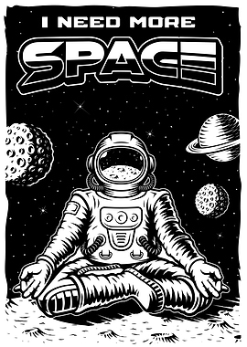 Astronaut Meditating in Space