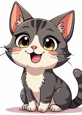 Cute Cartoon Cat