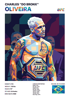 Charles Oliveira UFC Champion Portrait
