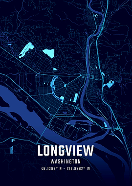 Longview Washington Midnight City Map