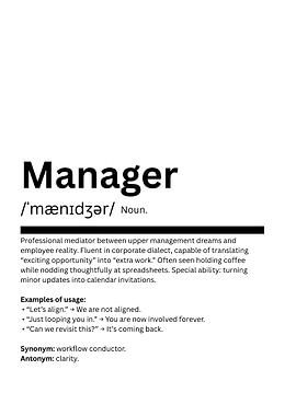 Manager Definition Poster