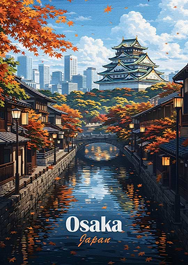 Osaka Castle in Autumn