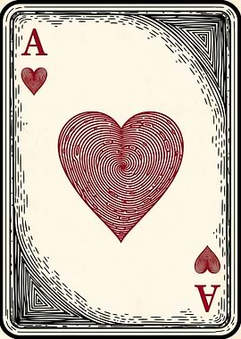 Ace of Hearts Playing Card