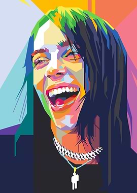 Billie Eilish Pop Art Portrait