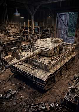 Tiger Tank in Workshop