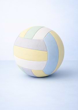 Pastel Volleyball Retro Style