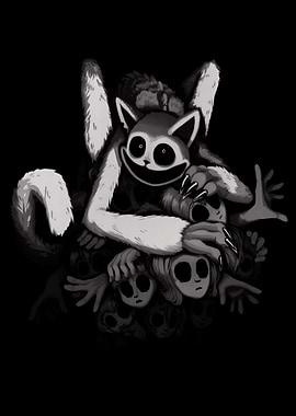 Creepy Cat Monster with Many Hands