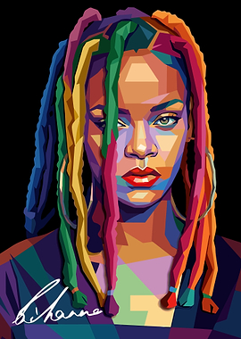 Rihanna Pop Art Portrait