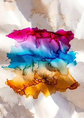 Abstract Ink Wash Painting