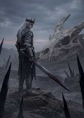 King with Dragon Skull